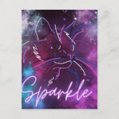 "Sparkle" Galaxy Cat Kaart (Voorkant)
