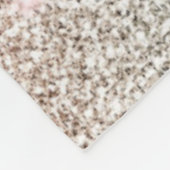 Sparkle! Gepersonaliseerd Roos Gouden Glitter Iris Fleece Deken (Hoek)