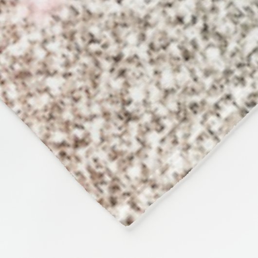 Sparkle! Gepersonaliseerd Roos Gouden Glitter Iris Fleece Deken (Hoek)