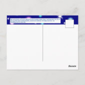 Sparkle Ggloing Blue Stars Hot Air Balions Briefkaart (Achterkant)