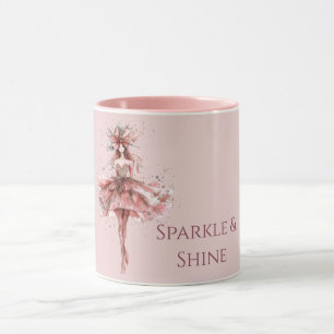 Sparkle Girl in Pink Rose Gold Dress Mok