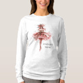 Sparkle Girl in Pink Rose Gold Dress T-shirt (Voorkant)