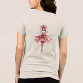 Sparkle Girl in Pink Rose Gold Dress Tri-Blend Shirt (Achterkant)