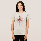 Sparkle Girl in Pink Rose Gold Dress Tri-Blend Shirt (Voorkant volledig)