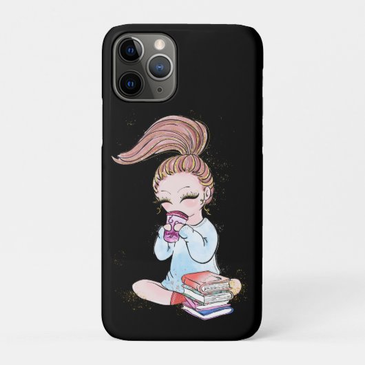 Sparkle Girly Coffee Books Case-Mate iPhone Case (Achterkant)