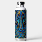 Sparkle Glam Glitter girale kunstblauw Waterfles (Rechts)