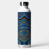 Sparkle Glam Glitter girale kunstblauw Waterfles (Links)