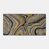 Sparkle Glam Glitter girale marmer grijs goud Bureaumat (Voorkant)