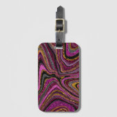 Sparkle Glam Glitter girale marmer roze Bagagelabel (Voorkant (verticaal))