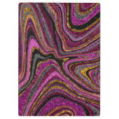 Sparkle Glam Glitter girale marmer roze Klembord (Achterkant)