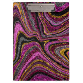 Sparkle Glam Glitter girale marmer roze Klembord (Voorkant)