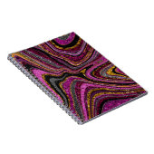 Sparkle Glam Glitter girale marmer roze Notitieboek (Rechterzijde)