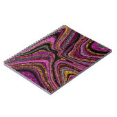 Sparkle Glam Glitter girale marmer roze Notitieboek (Linkerzijde)