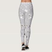 Sparkle Glam Glitter girly marble art grijs Leggings (Achterkant)