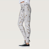 Sparkle Glam Glitter girly marble art grijs Leggings (Links)