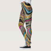 Sparkle Glam Glitter girly marble art grijs Leggings (Links)