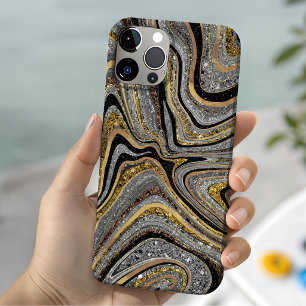 Sparkle Glam Glitter meisjesachtige marmeren kunst Case-Mate iPhone Case
