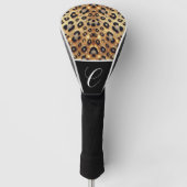 Sparkle Glam Goud Zwart Leopard Cheetah Print Golfheadcover (Voorkant)