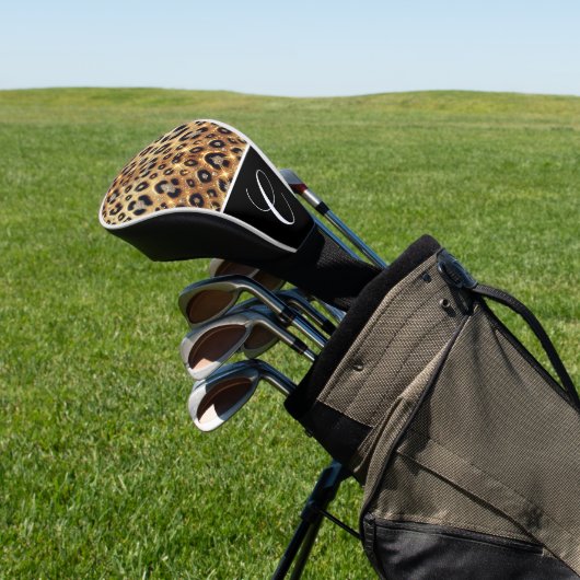 Sparkle Glam Goud Zwart Leopard Cheetah Print Golfheadcover (Insitu)