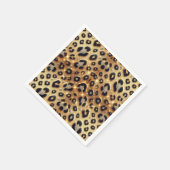 Sparkle Glam Goud Zwart Leopard Cheetah Print Servet (Hoek)
