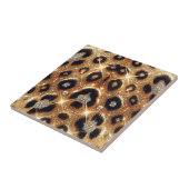 Sparkle Glam Goud Zwart Leopard Cheetah Print Tegeltje (Zijkant)