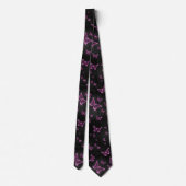 Sparkle Glam Hot Pink Butterflies Stropdas (Achterkant)