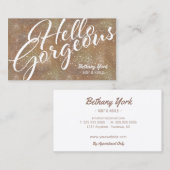 Sparkle Glam Modern Stylist Designer Visitekaartje (Voorkant / Achterkant)