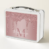 Sparkle Glam Roos Gold Driving Glitter Monogram (Achterkant)