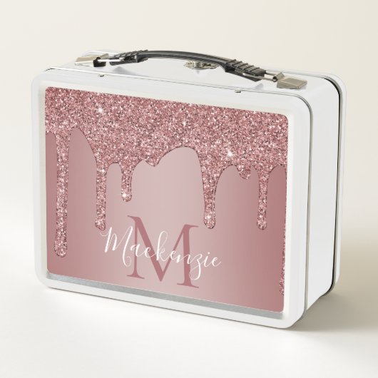 Sparkle Glam Roos Gold Driving Glitter Monogram (Achterkant)