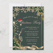 Sparkle, Glas, Sneeuwvlokken Groen Corporate Kerst Kaart (Voorkant)