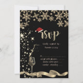 Sparkle, glas, sneeuwvlokken Kerstmis RSVP Kaart (Voorkant)
