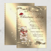 Sparkle Glass Bow Corporate Christmas Party, Kaart (Voorkant / Achterkant)