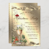 Sparkle, Glass, Holly Berry Corporate Christmas Kaart (Voorkant / Achterkant)