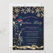 Sparkle,Glass,Snowflakes Blue Corporate Christmas Kaart (Voorkant)