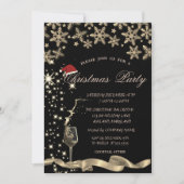 Sparkle, Glass, Snowflakes Corporate Kerstparty Kaart (Voorkant)