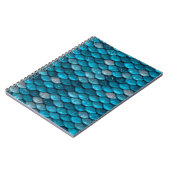 Sparkle Glitter Blue Blauwgroen Aqua Mermaid Scale Notitieboek (Linkerzijde)