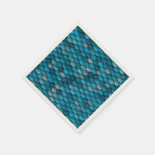 Sparkle Glitter Blue Blauwgroen Aqua Mermaid Scale Servet (Hoek)