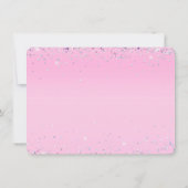 Sparkle Glitter Border Pink Custom Name Note Card Bedankkaart (Achterkant)