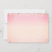 Sparkle Glitter Border Pink Custom Name Note Card Bedankkaart (Achterkant)