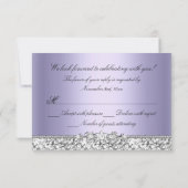 Sparkle Glitter Dress & Heels Quinceanera RSVP Kaart (Achterkant)