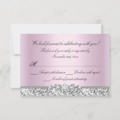 Sparkle Glitter Dress & Heels Quinceanera RSVP Kaart (Achterkant)