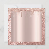 Sparkle Glitter Drips Roos Glitter Bruids Sweet 16 Kaart (Achterkant)