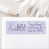 Sparkle, Glitter en Paarse Adresetiketten Etiket (Insitu)