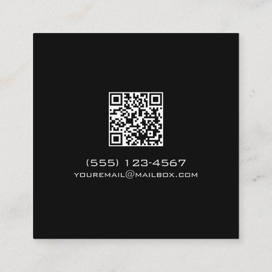 Sparkle Glitter Event Planner QR-code Vierkante Visitekaartje (Achterkant)