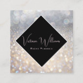 Sparkle Glitter Event Planner QR-code Vierkante Visitekaartje (Voorkant)