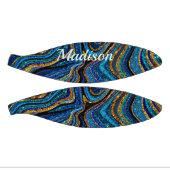 Sparkle Glitter girale kunstblauwe Pickleball Basketbal (Panelen)