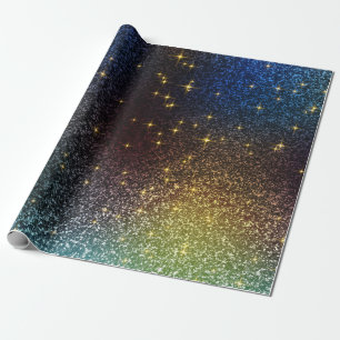Sparkle glitter gradient met kleurrijke kleuren cadeaupapier