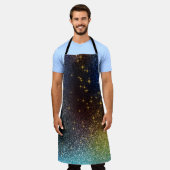Sparkle glitter gradient met kleurrijke kleuren schort (Gedragen)