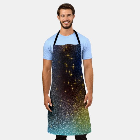 Sparkle glitter gradient met kleurrijke kleuren schort (Gedragen)