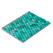 Sparkle Glitter Green Aqua Mermaid Scales Notitieboek (Linkerzijde)